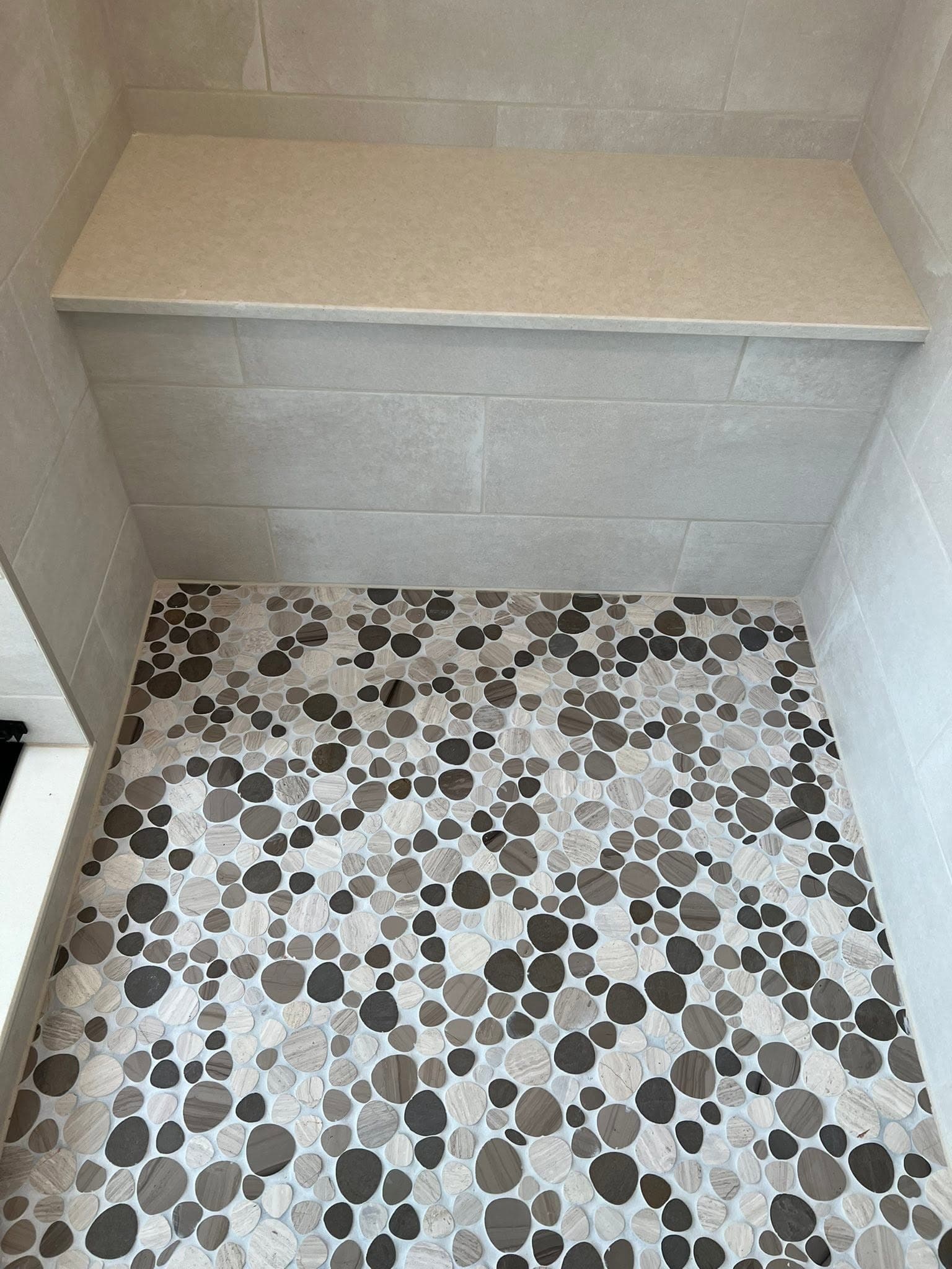Bathroom with glass shower, after view 6
