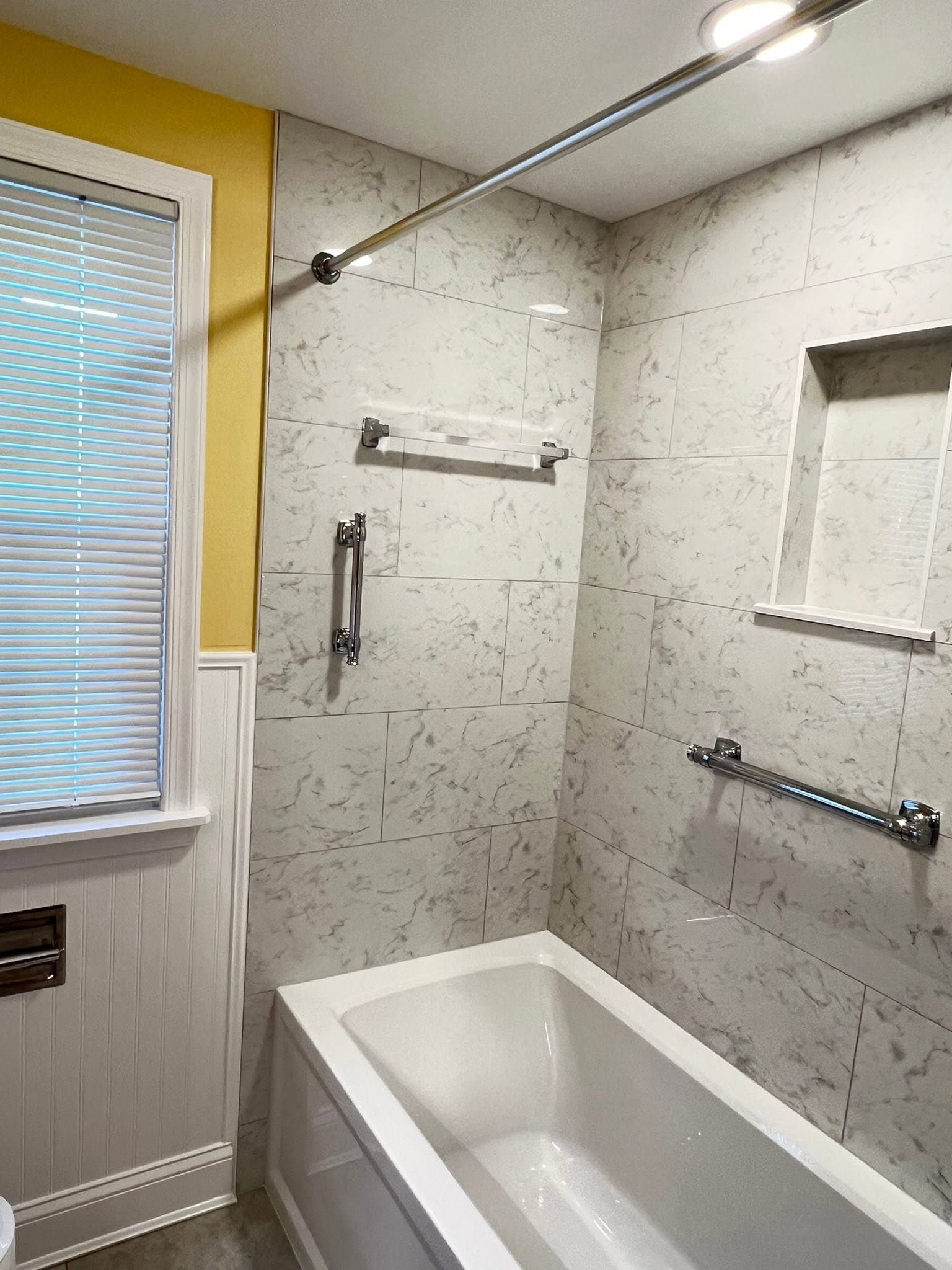 Bathroom with modern vanity, after view 2