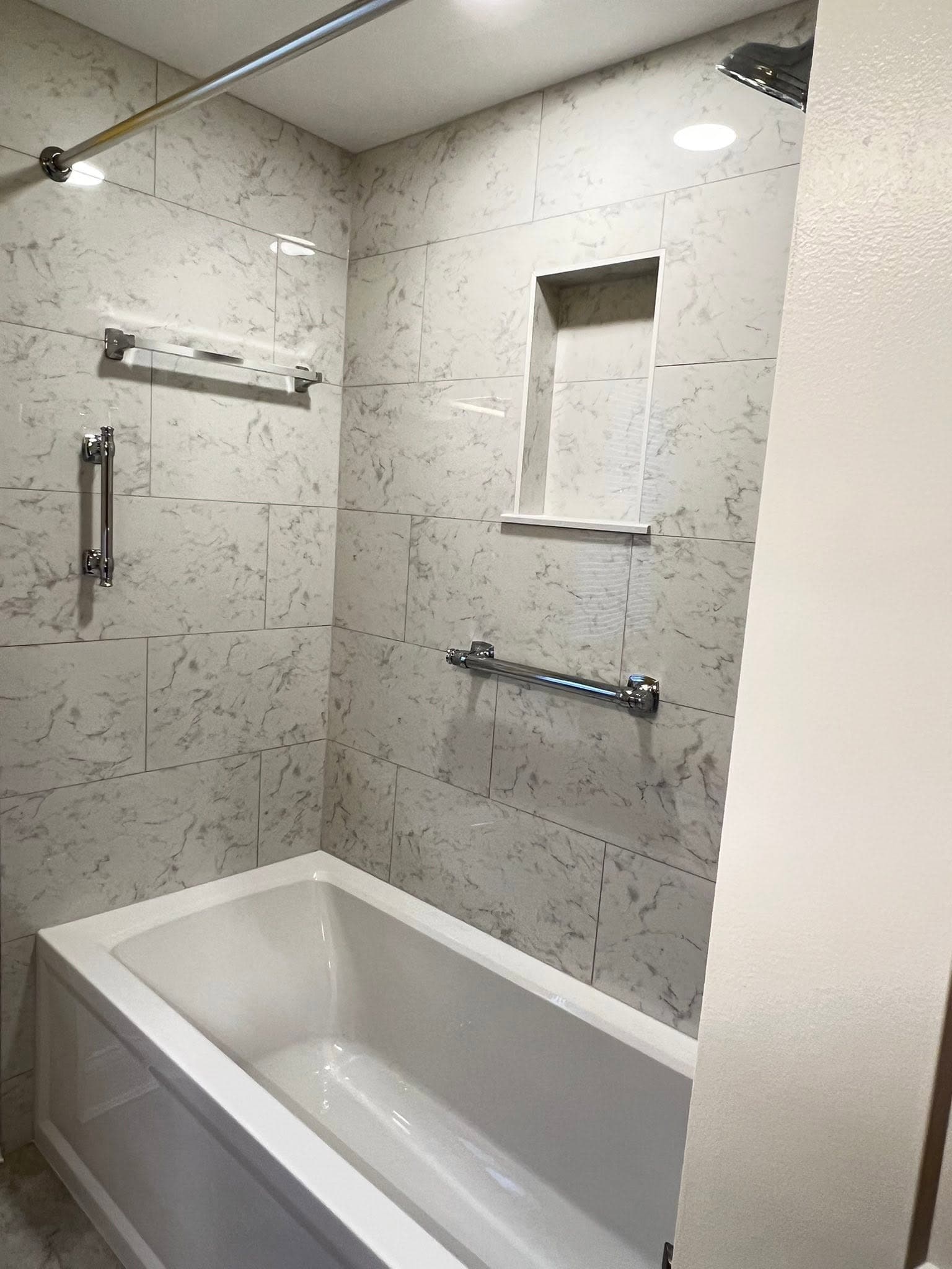 Bathroom with modern vanity, after view 3