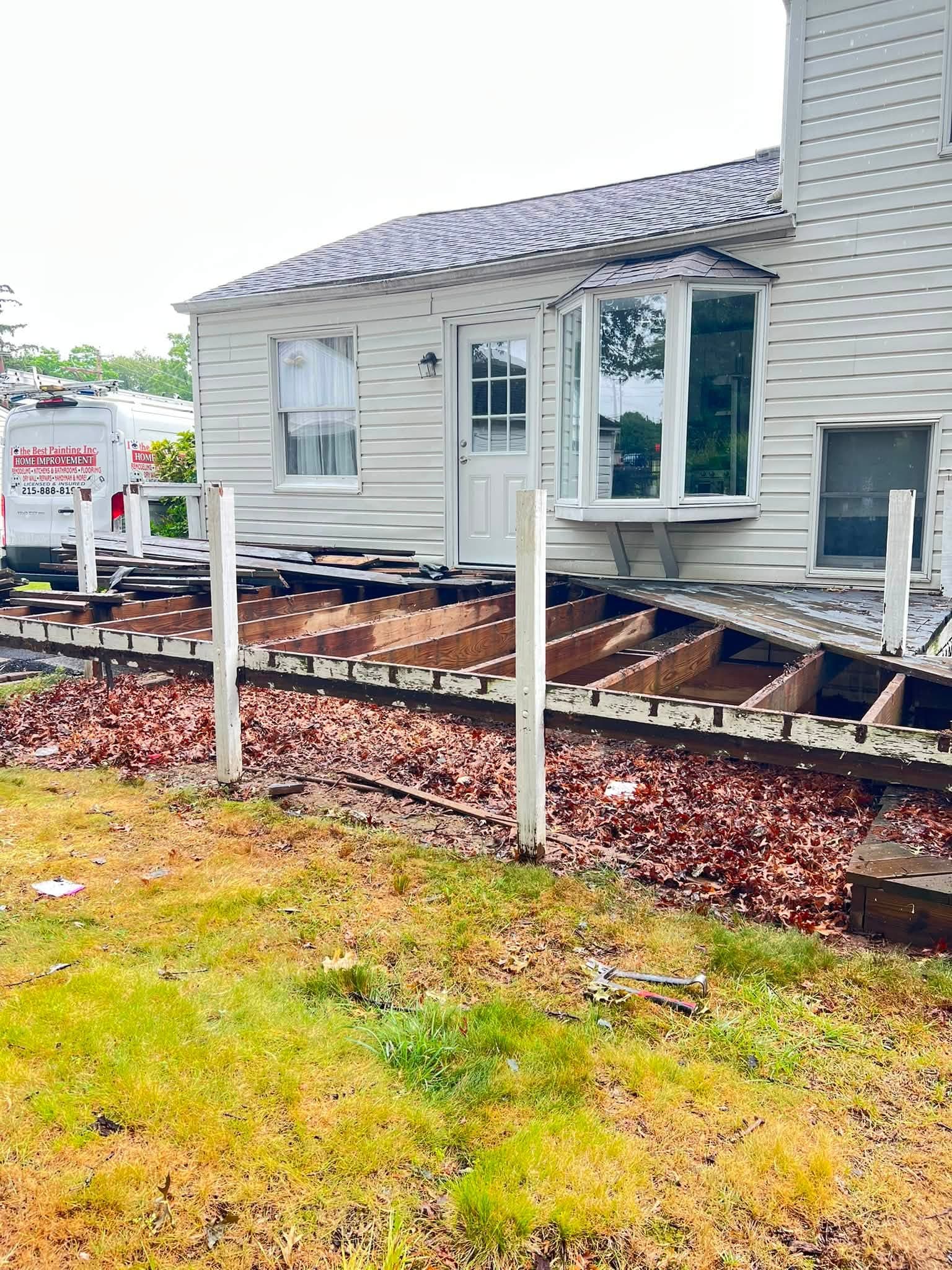 Covered deck, before view 1