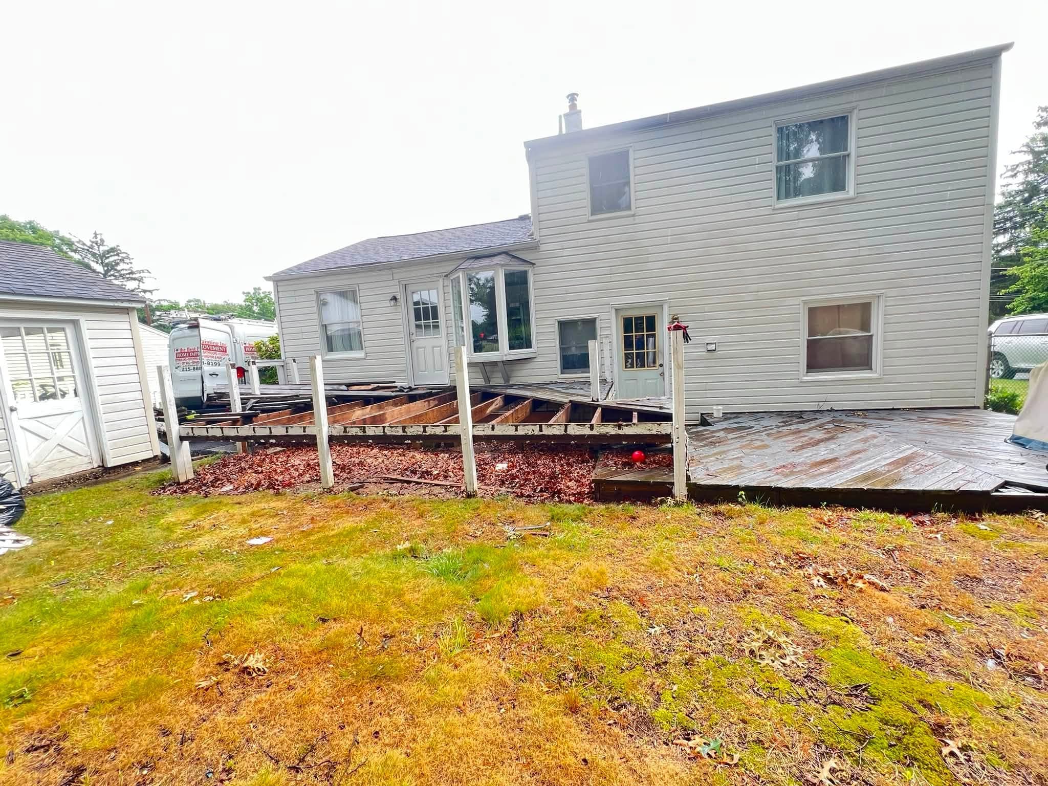 Covered deck, before view 4