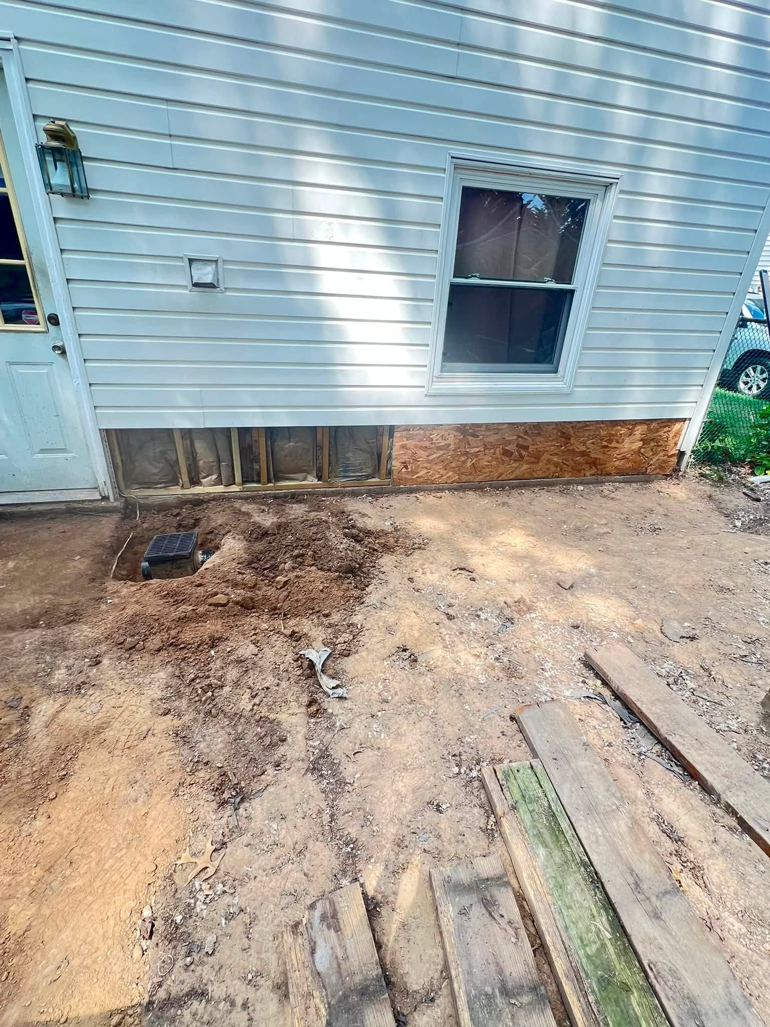 Covered deck, during remodeling view 3