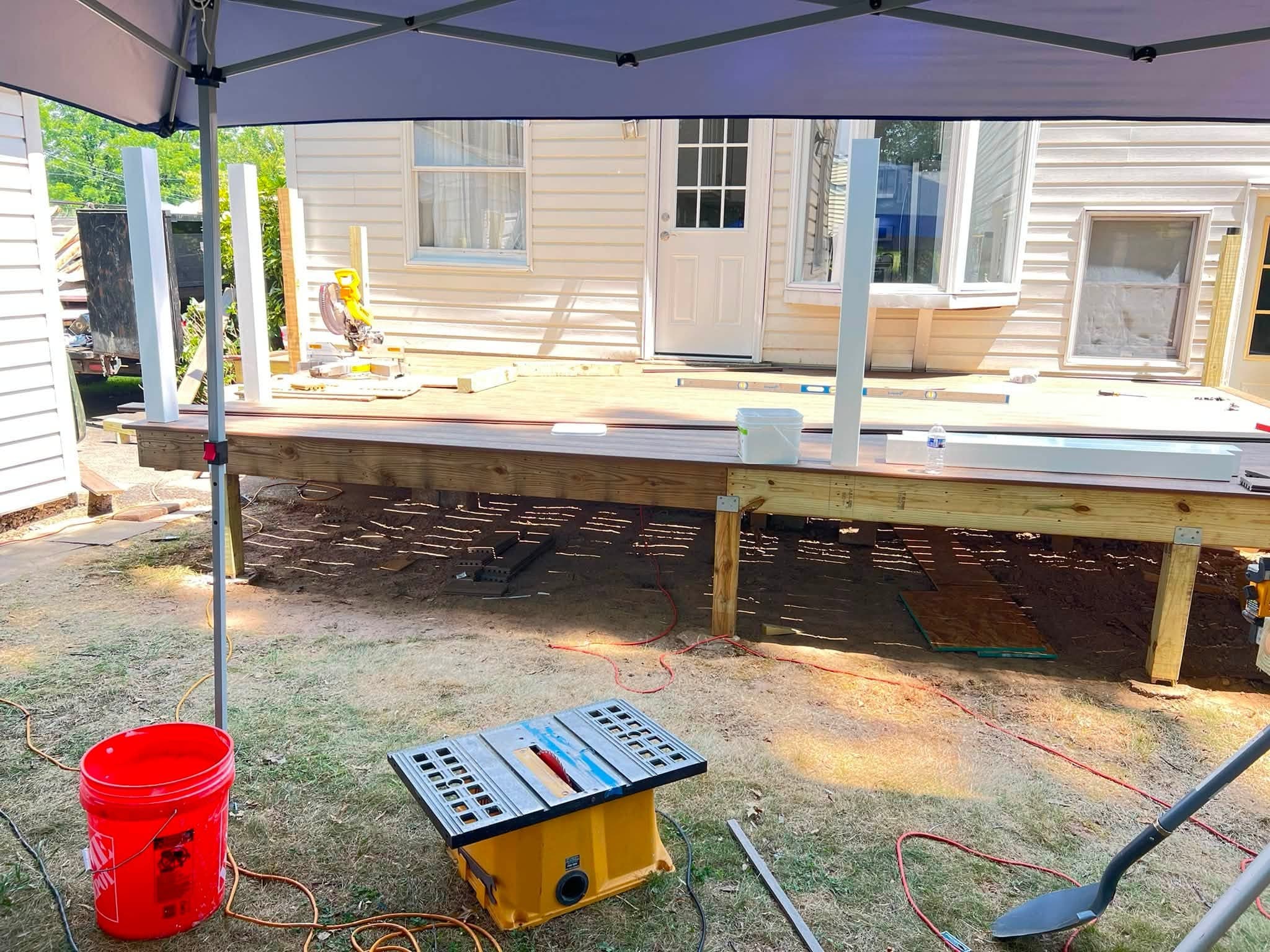 Covered deck, during remodeling view 4