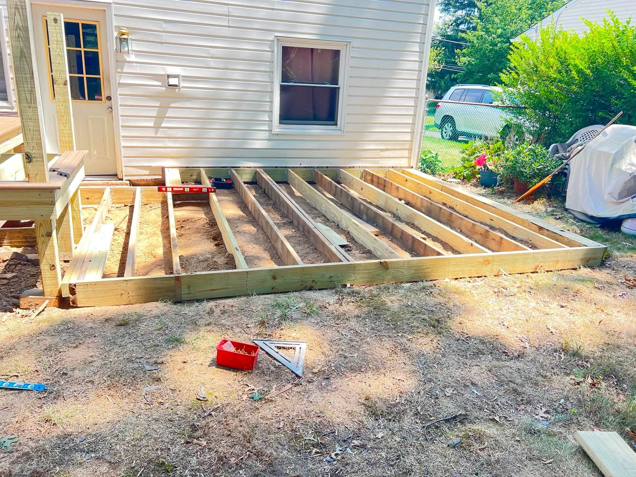 Covered deck, during remodeling view 5