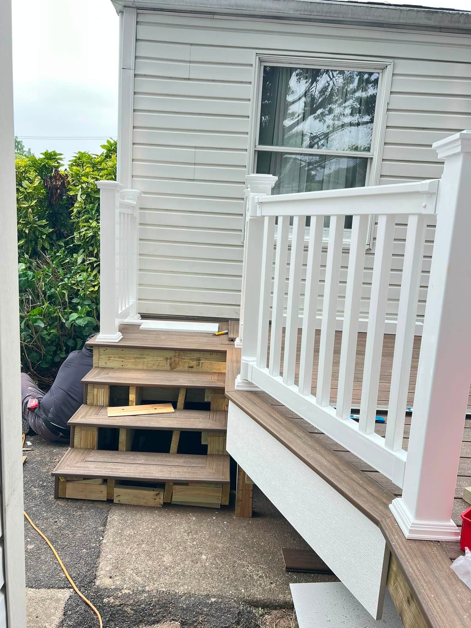 Covered deck, during remodeling view 6