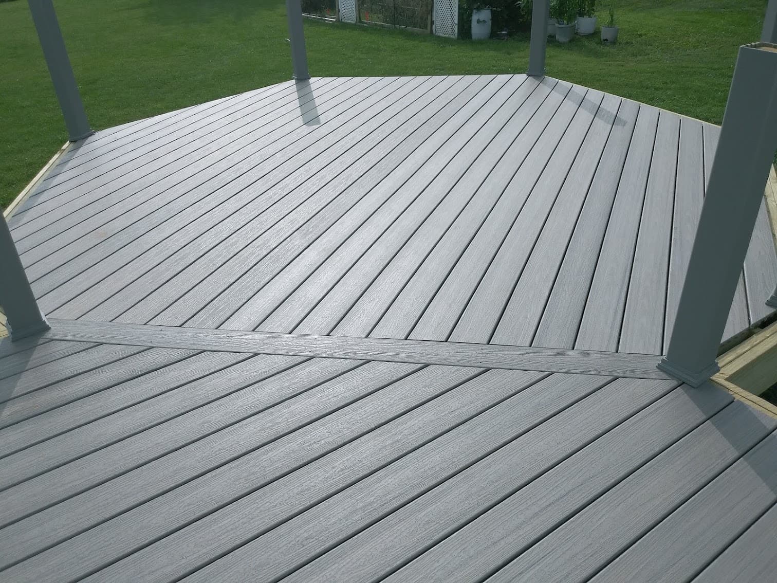 Open-air deck with gray boards, after view 3