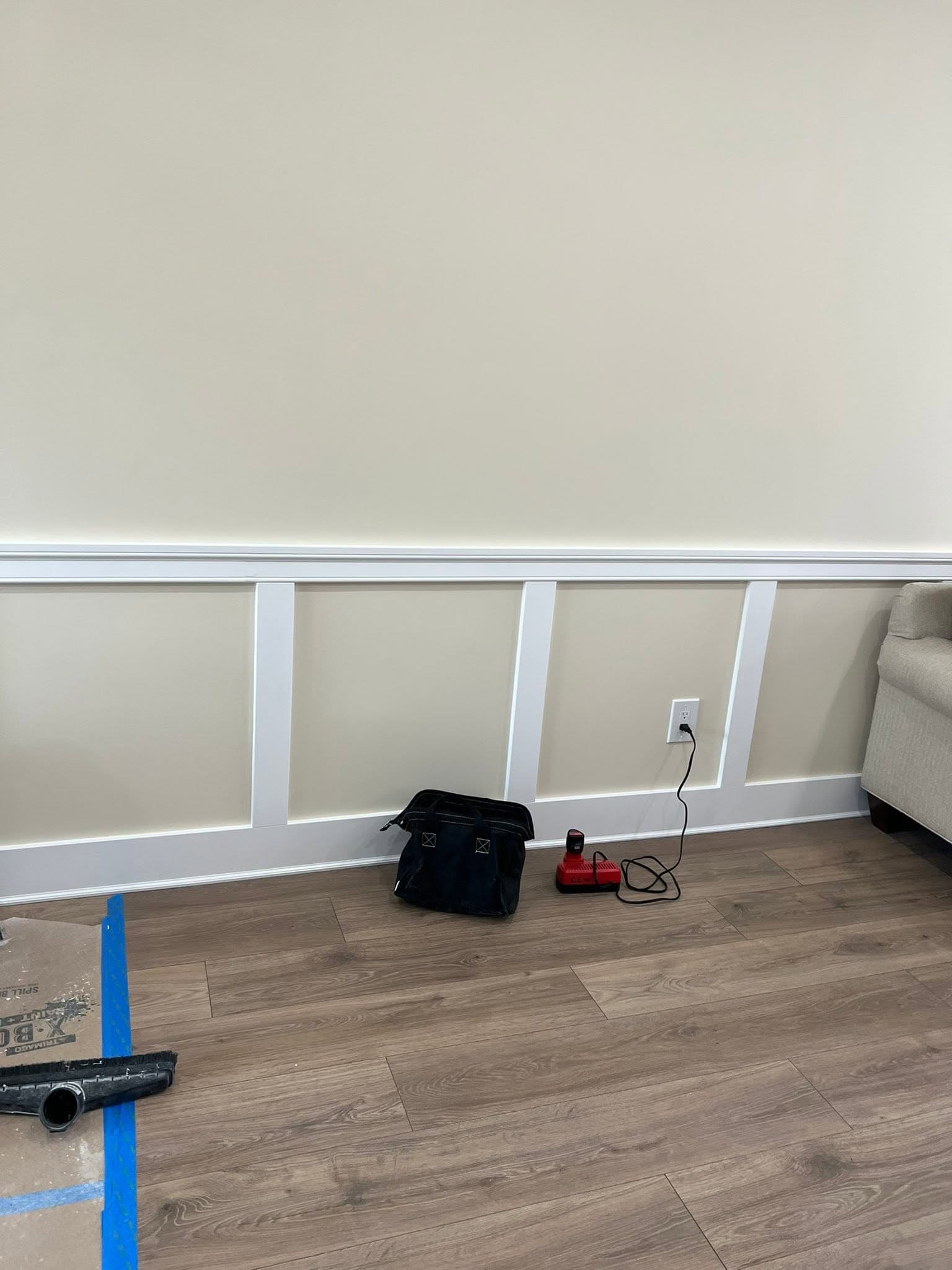 Fireplace room, during remodeling view 1