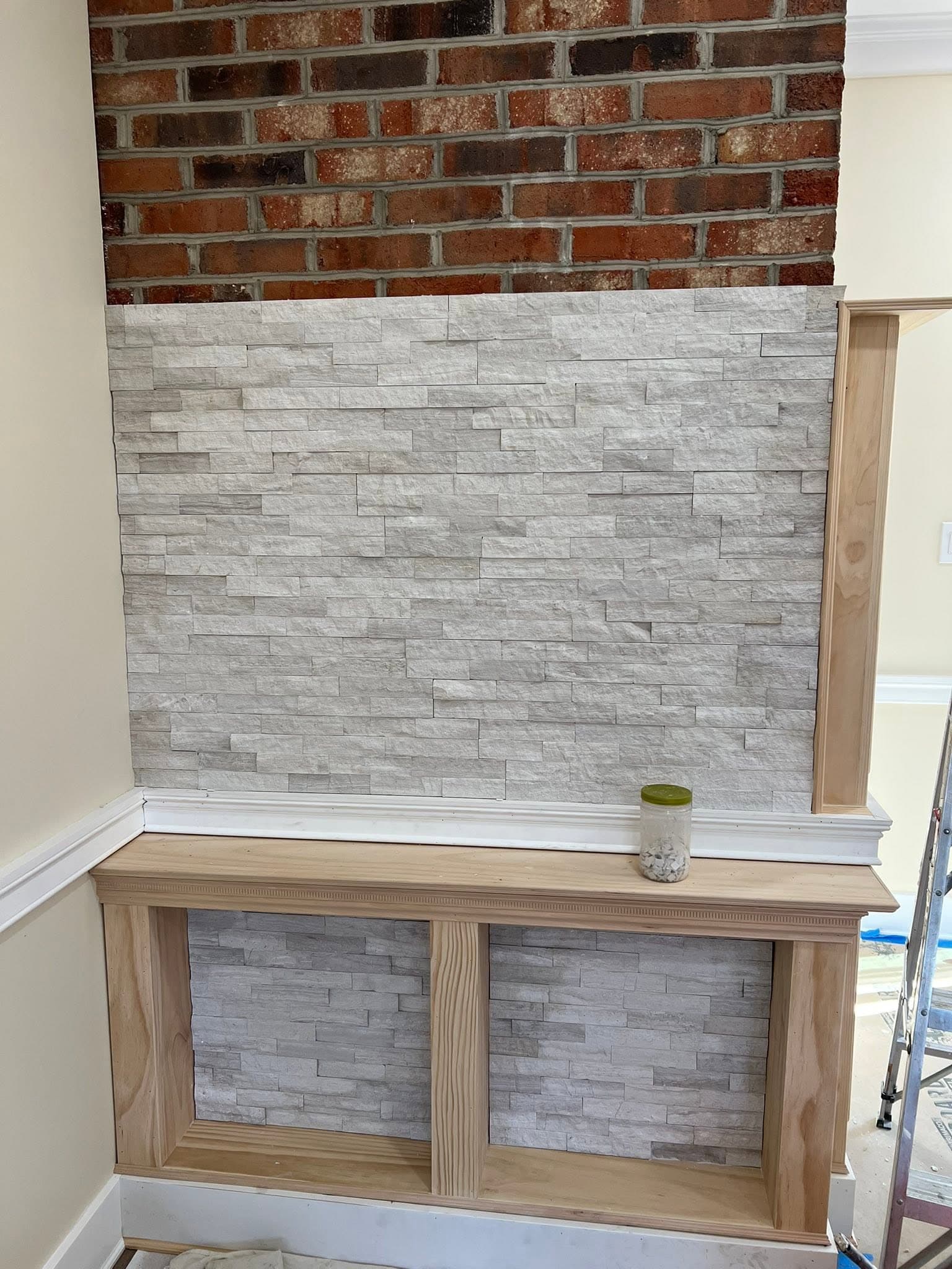 Fireplace room, during remodeling view 4