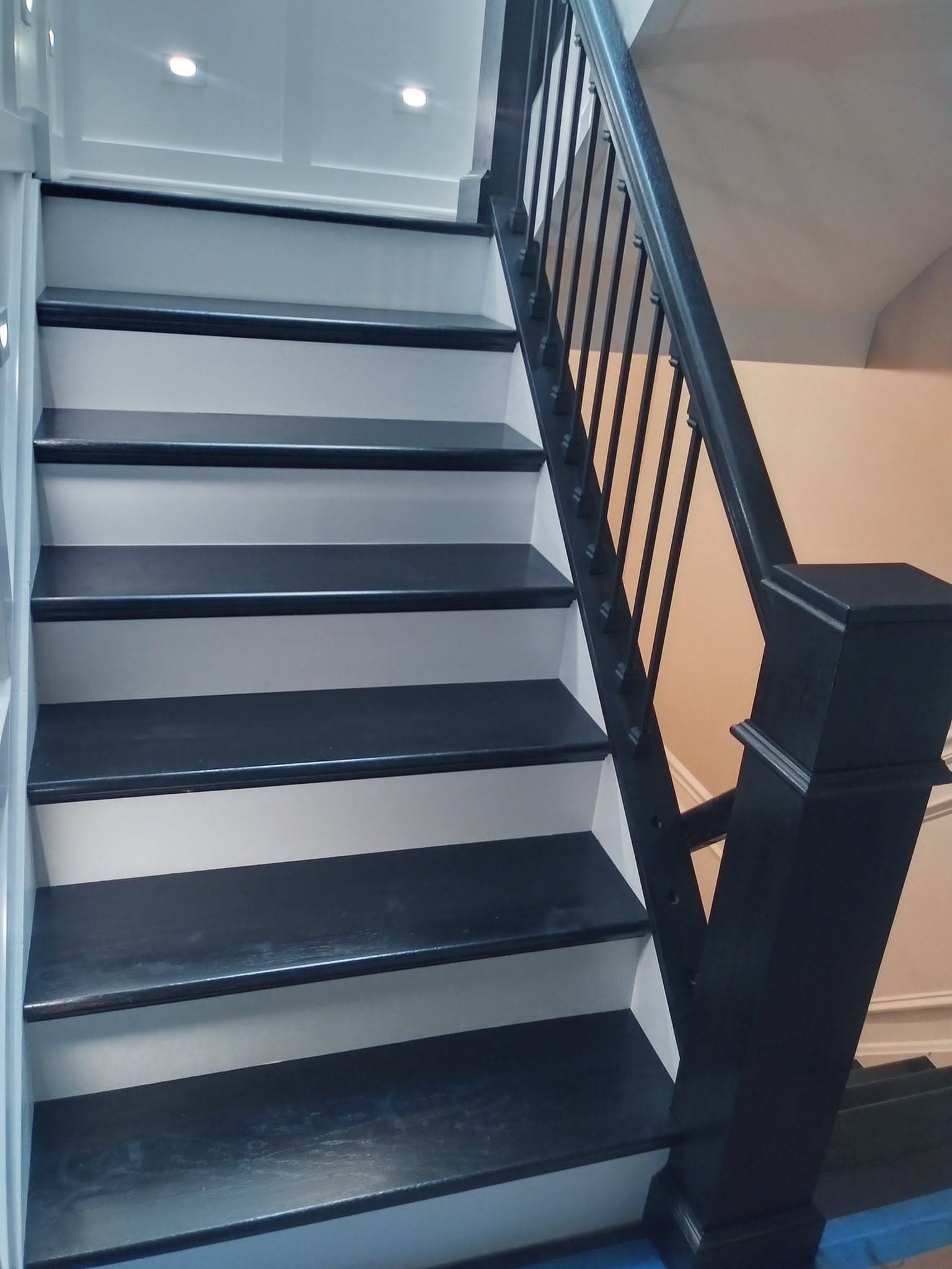 Paneled stairwell, after view 4