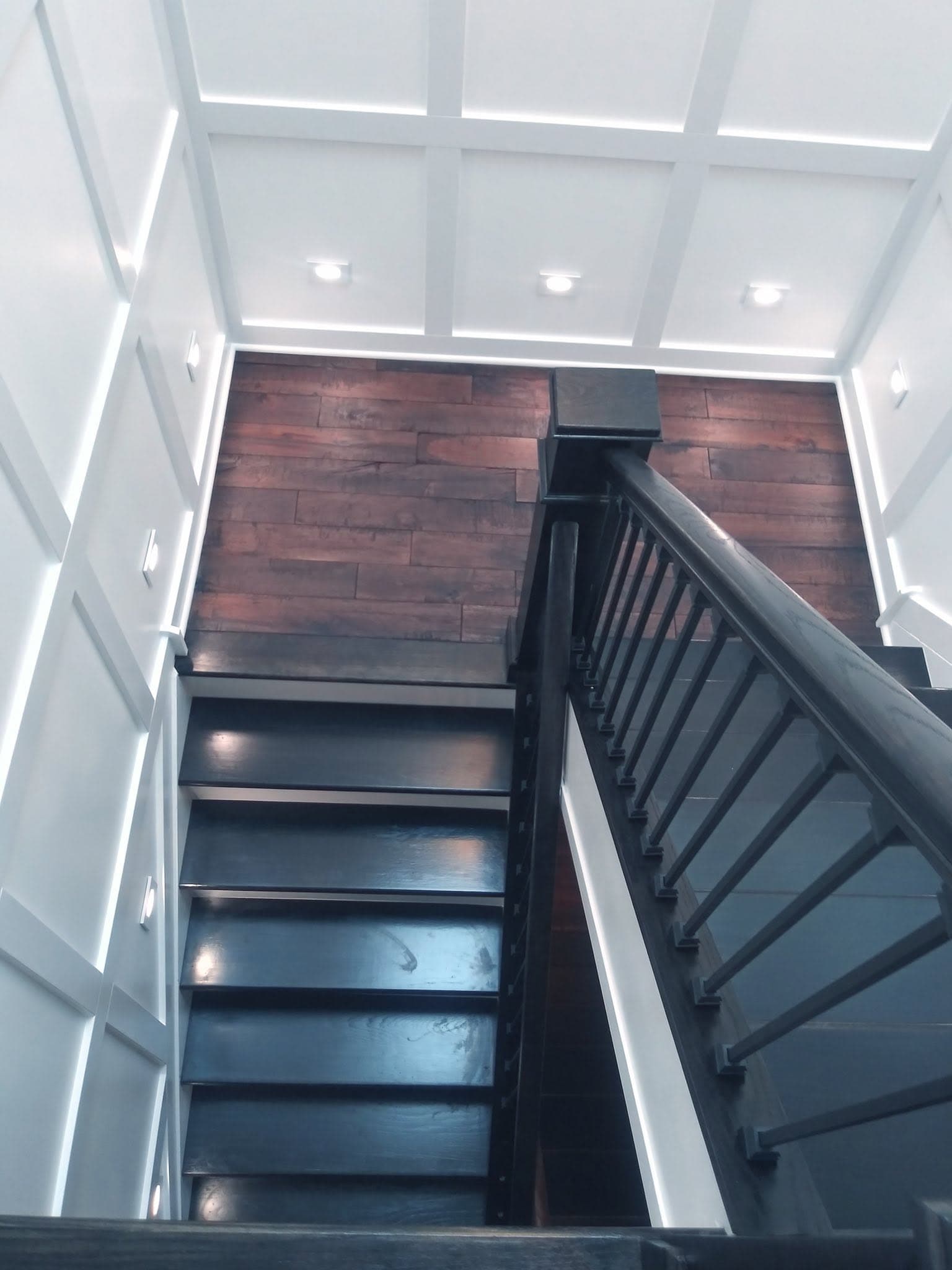 Paneled stairwell, after view 5