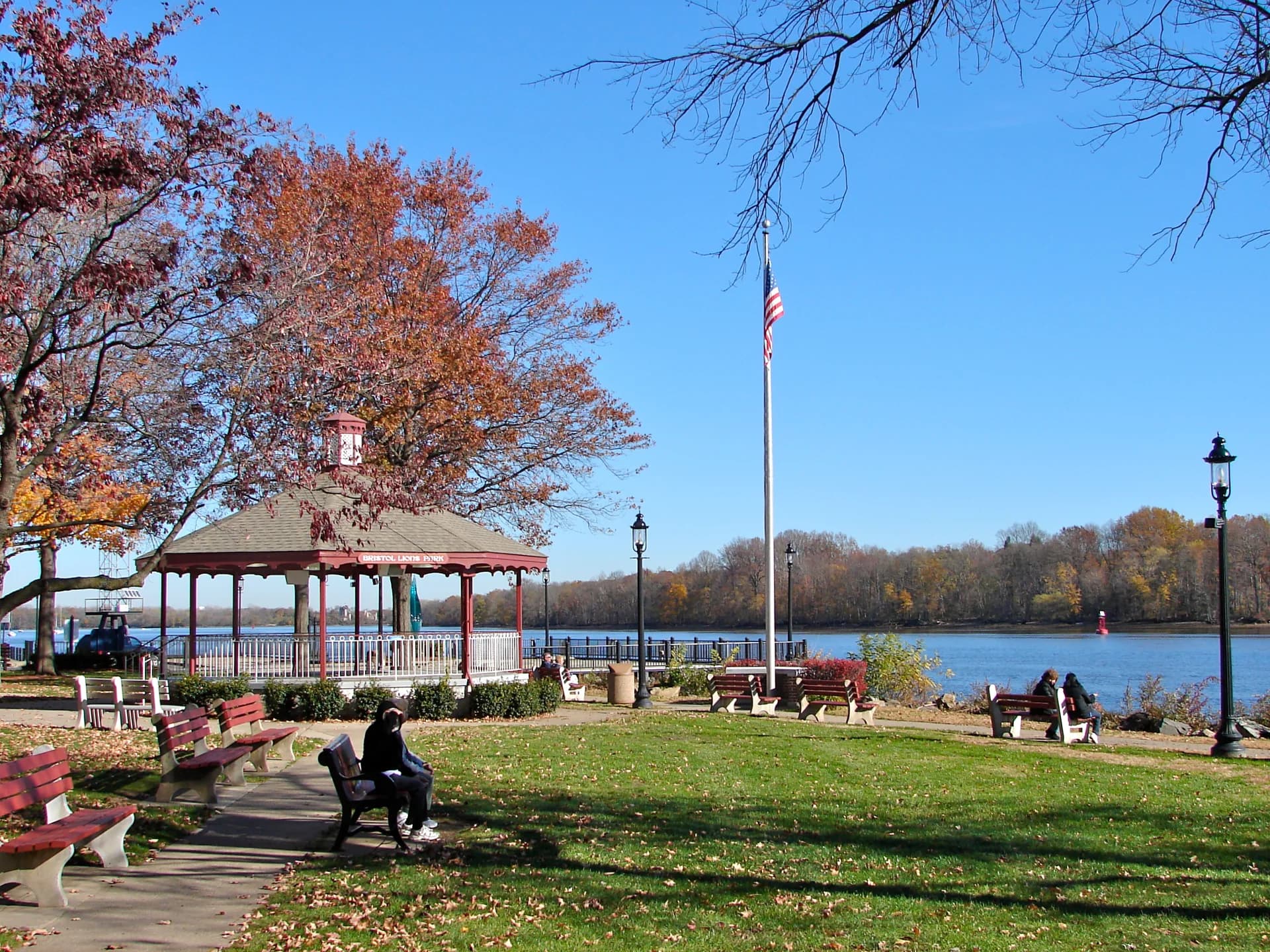 Bristol Wharf and the Delaware River at Mill Street